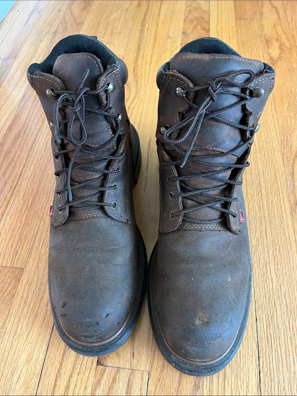 Red Wing Shoes Brown Leather Lace-Up Work Boots